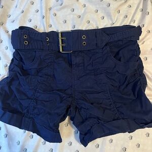 No Boundaries Navy Cargo Shorts with Belt